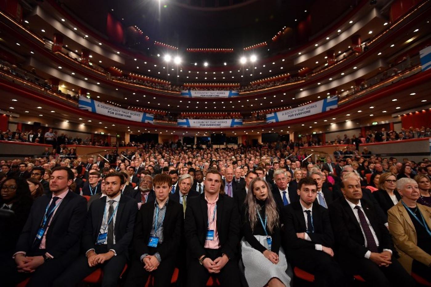 Delegates attending the annual Conservative Party conference (AFP)