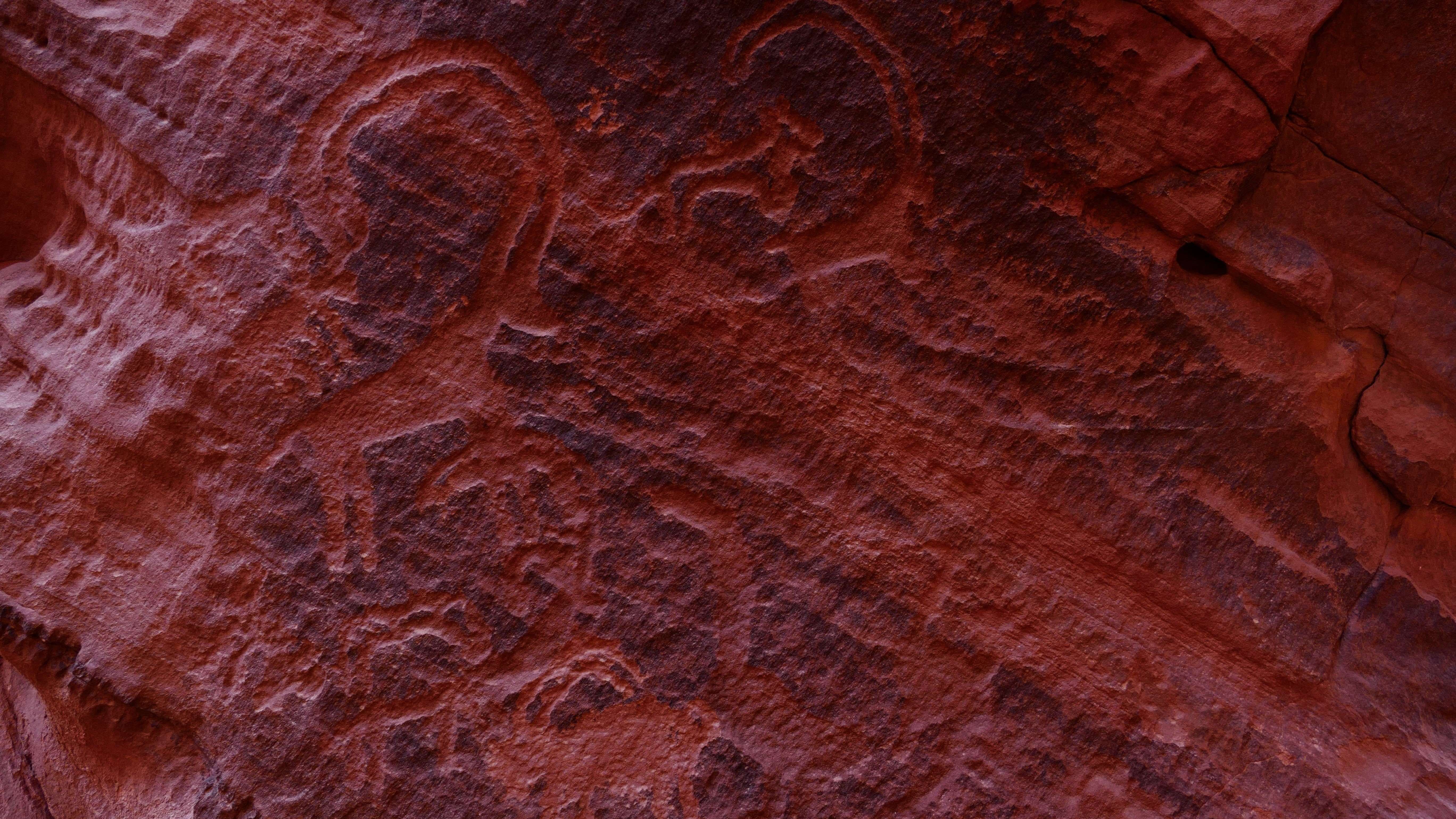 Une œuvre d’art rupestre (non datée) représentant un bouquetin dans la région du Wadi Rum (Wadi Rum Trail)