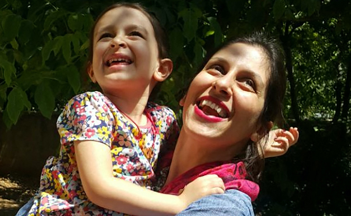 Nazanin Zaghari-Ratcliffe with her daughter (AFP)
