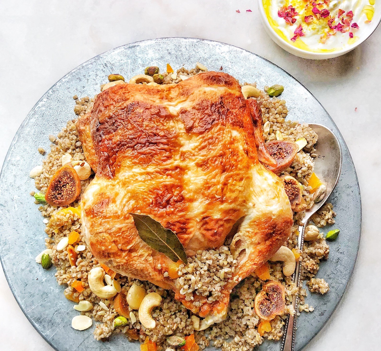 How to cook chicken stuffed with roasted wheat | Middle East Eye