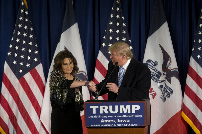 Palin Says Trump Would Send Warriors To Kick Is Ass Middle East Eye 