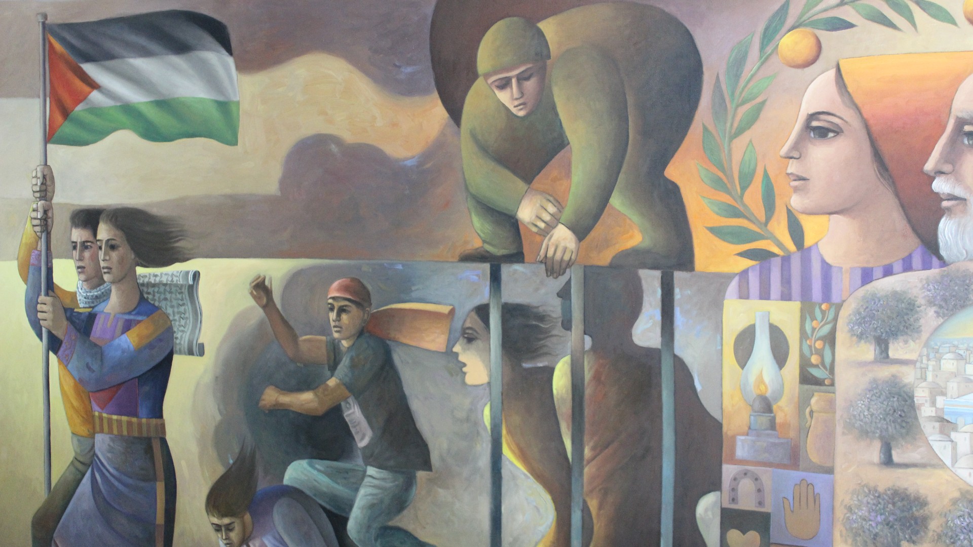 Les peintures de Sliman Mansour documentent et décrivent l’occupation de la Palestine (MEE/Nadda Osman)