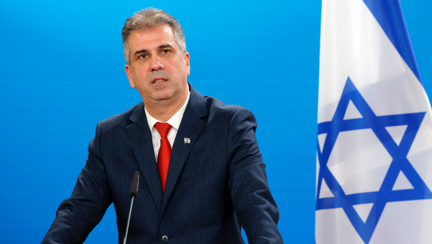 Israeli Foreign Minister Eli Cohen addresses a joint press conference after talks with his German counterpart at the Foreign Office in Berlin, Germany on 28 February 2023.