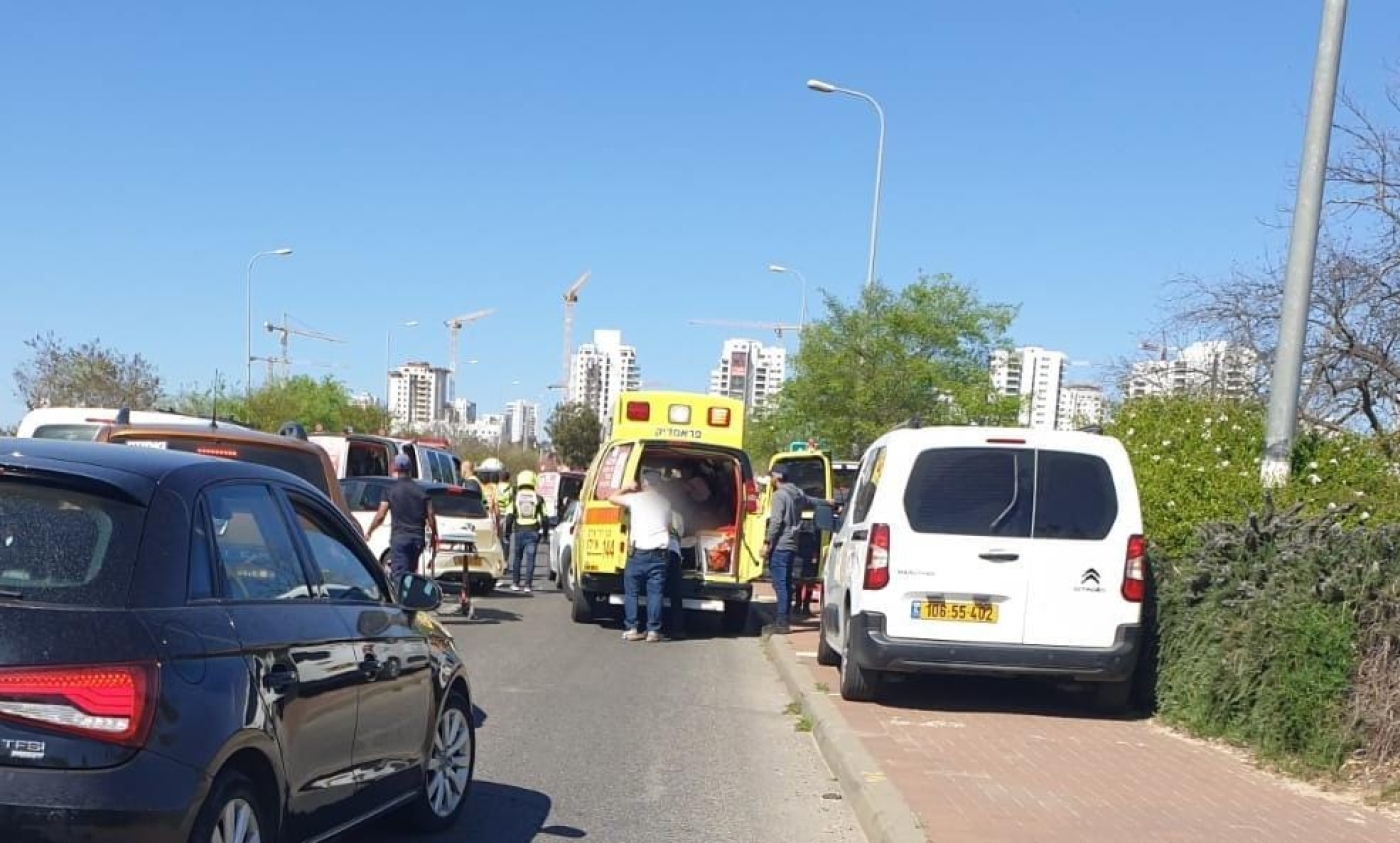 Israel’s emergency service said one of the soldiers was critically wounded and the other was in mild condition (Magen David Adom)