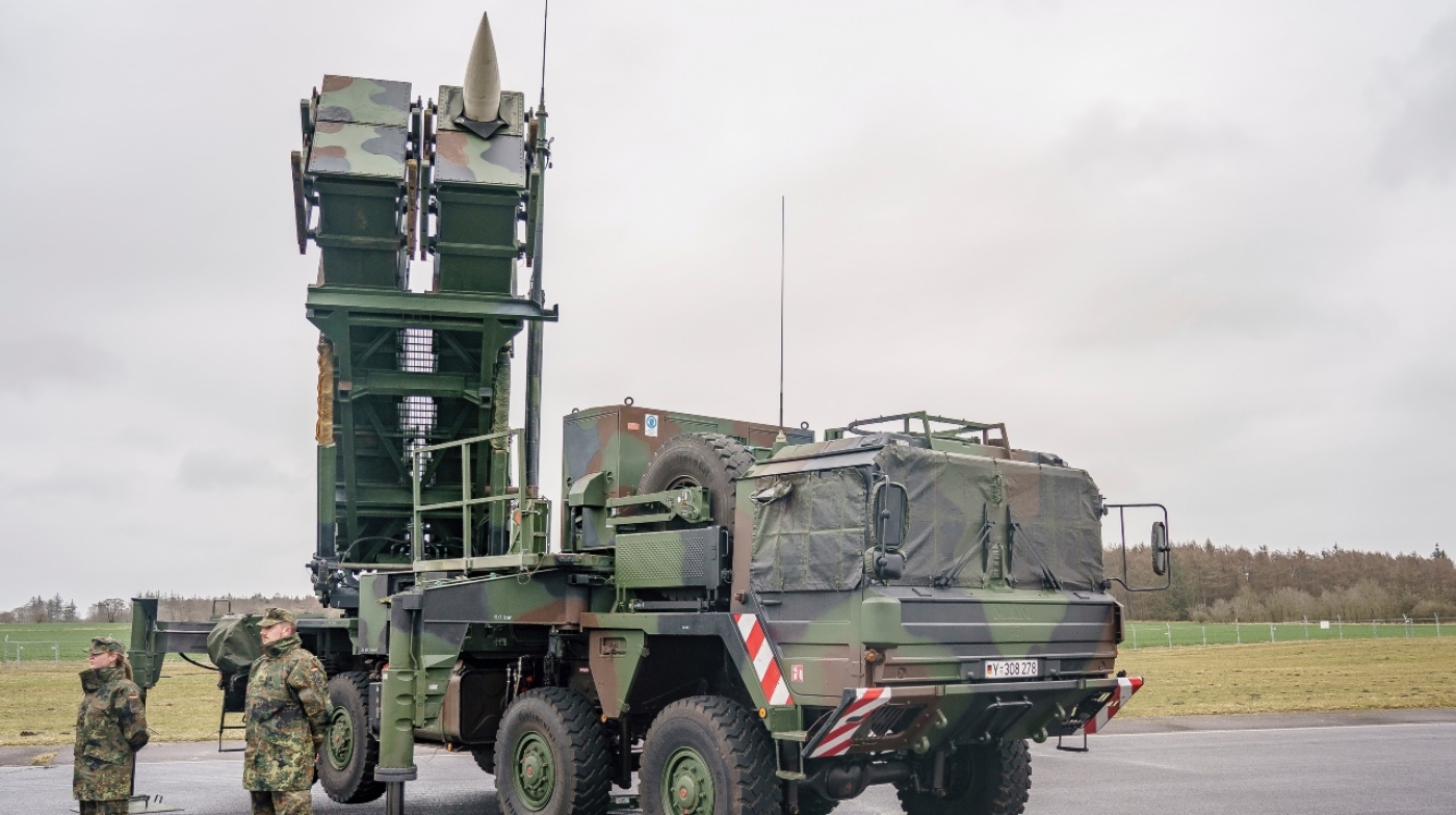 Patriot anti-aircraft missile system in Schwesing, Germany