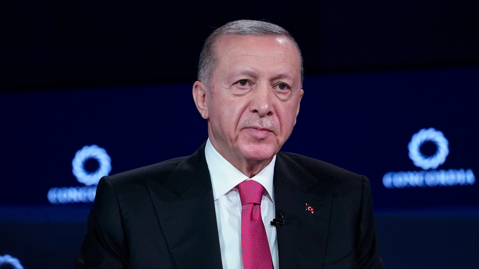 Recep Tayyip Erdogan at the 2023 Concordia Annual Summit in New York on 18 September 2023