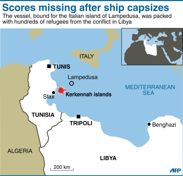 The Italian island of Lampedusa is a prime spot for migrants (AFP)