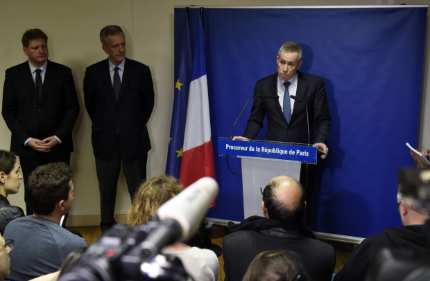 French Public Prosecutor Francois Molins speaking to the press in Paris (AFP)