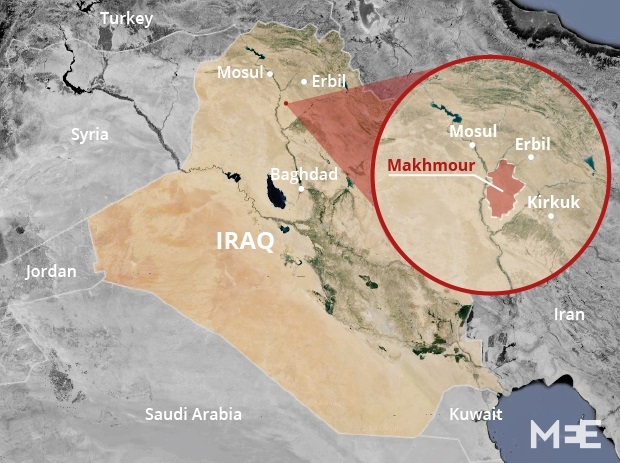 Makhmour is a Kurdish majority town just outside antonymous Iraqi Kurdistan (MEE)