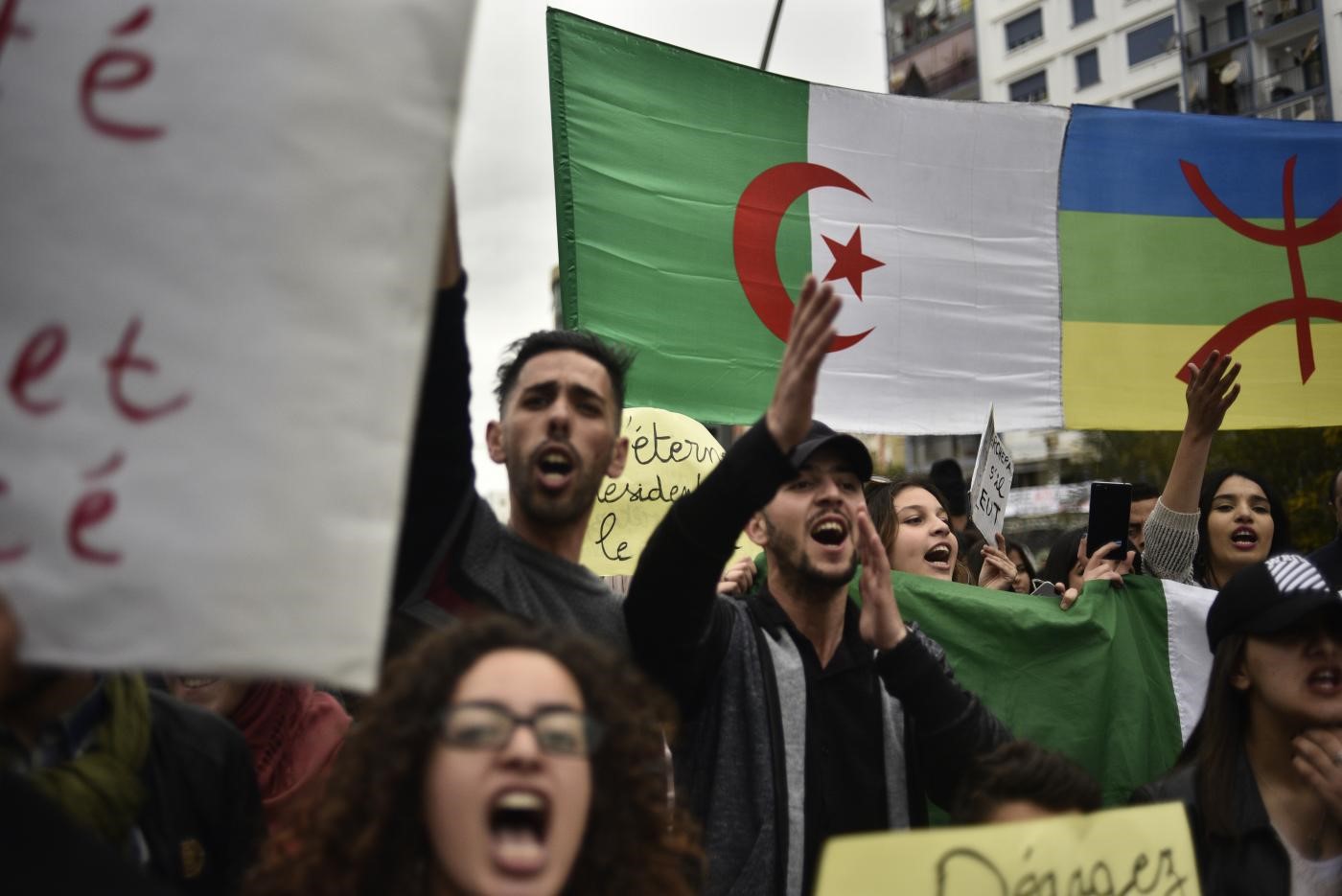 Algerians have been watching how some of the old French colonial practices continue to this day (AFP)