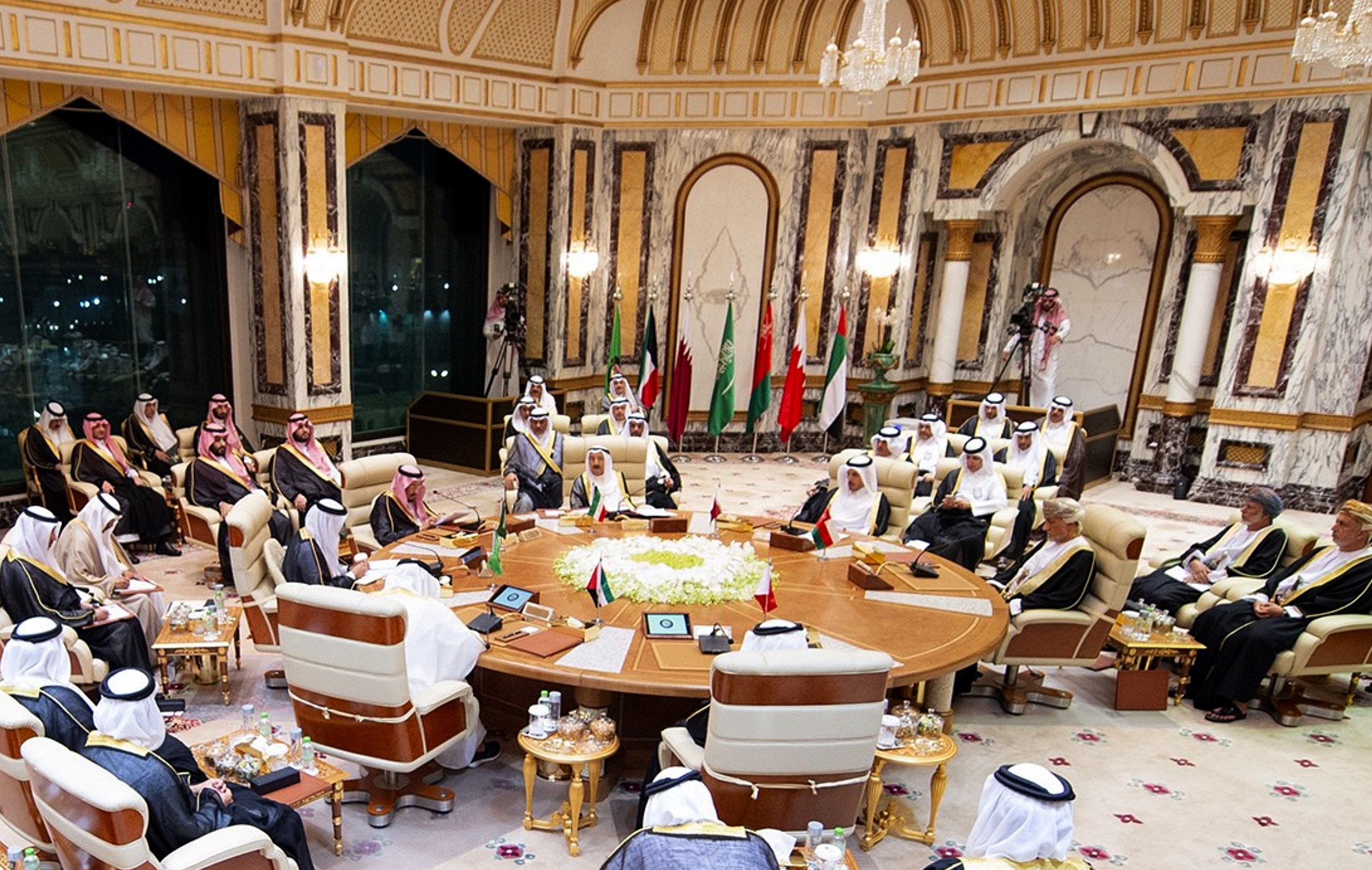 A general view of the Gulf Cooperation Council (GCC) held at al-Safa Royal Palace in the Saudi holy city of Mecca on on 31 May (AFP)