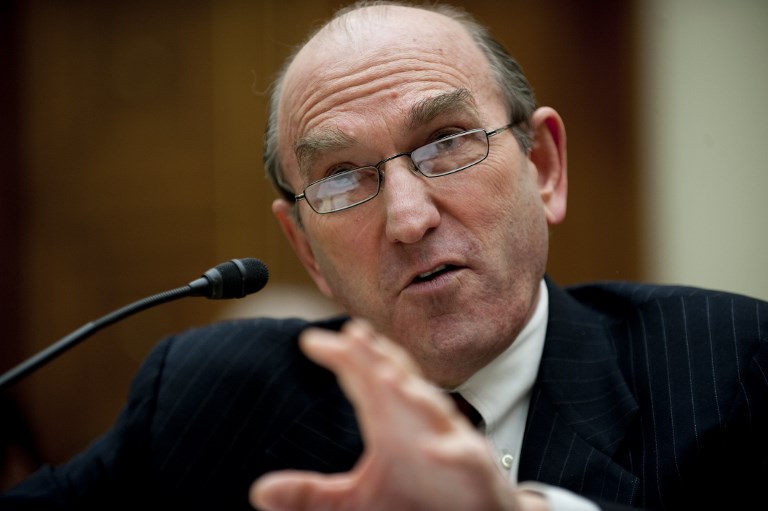 Elliott Abrams testifies before the House Foreign Affairs Committee in Washington on 9 February 2011 (AFP)
