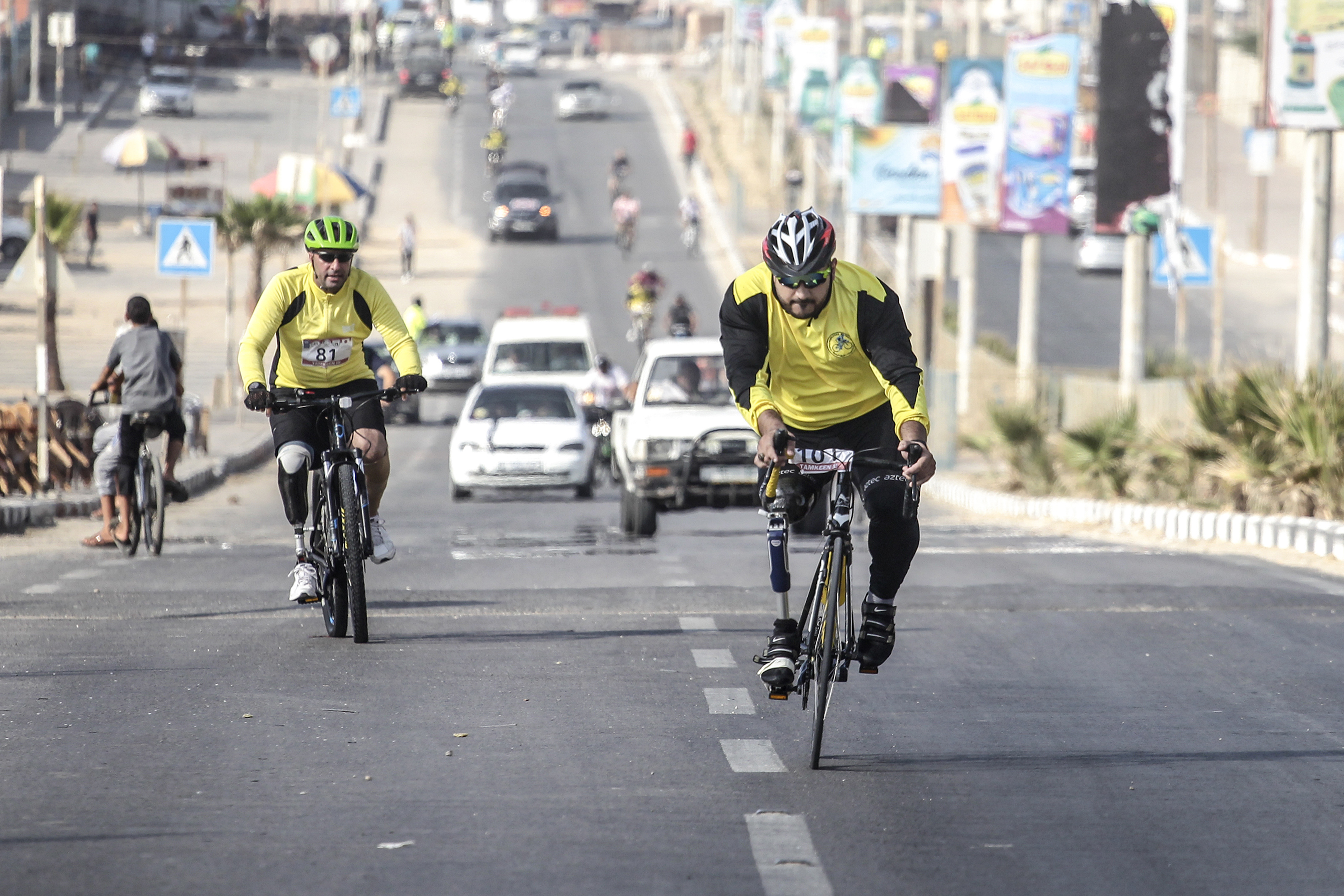 para-cyclists Gaza