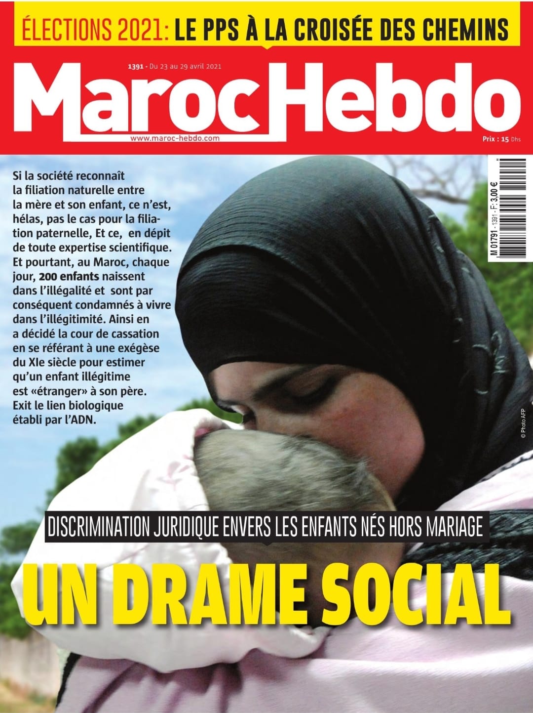 Une du magazine Maroc Hebdo du 23 au 29 avril 2021 (Facebook)