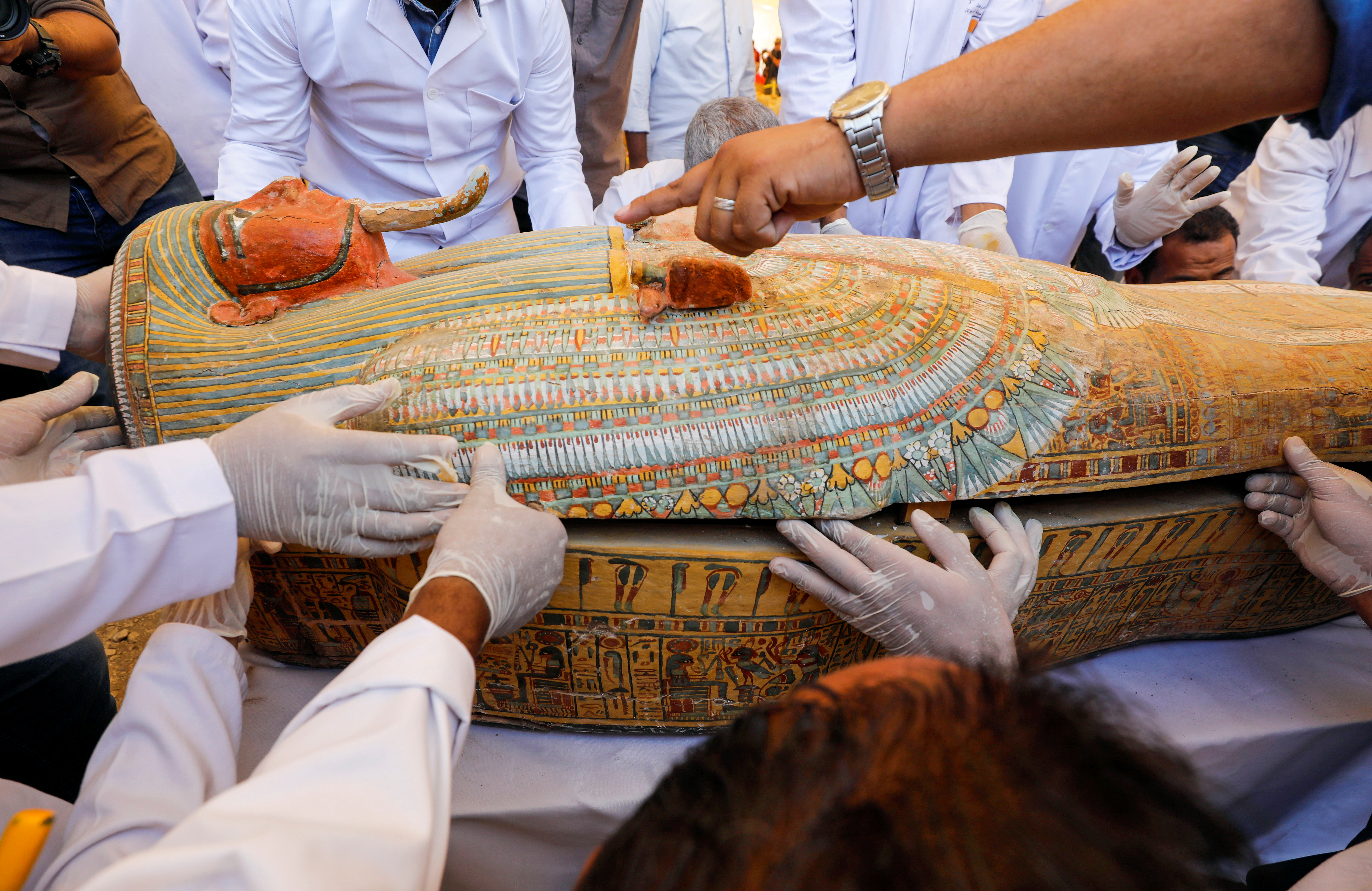 In pictures: Thirty ancient coffins discovered in Egypt | Middle East Eye