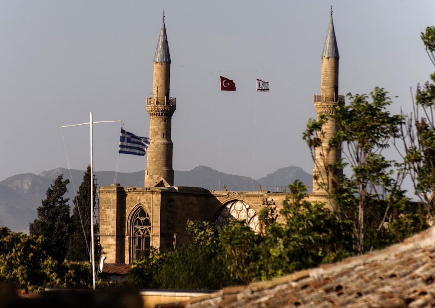 La cathédrale Sainte-Sophie a été convertie en mosquée après la conquête de Nicosie par les Ottomans en 1570 (AFP)