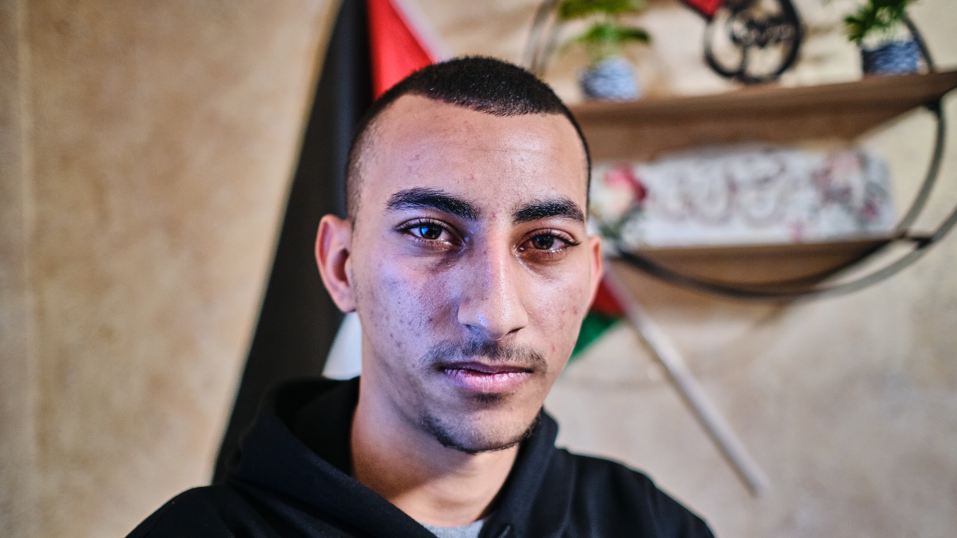Abdul Rahman al-Zarim, 18, was held in Ktziot prison in the Negev desert (MEE/Angelo Calianno)