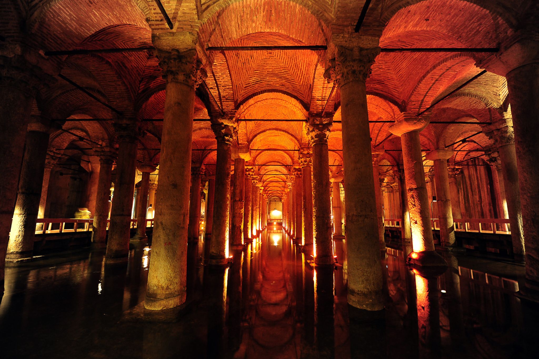 The Basilica Cistern dates back to the 6th century and built by Emperor Justinian I (Credit: Mustafa Ozer, AFP)