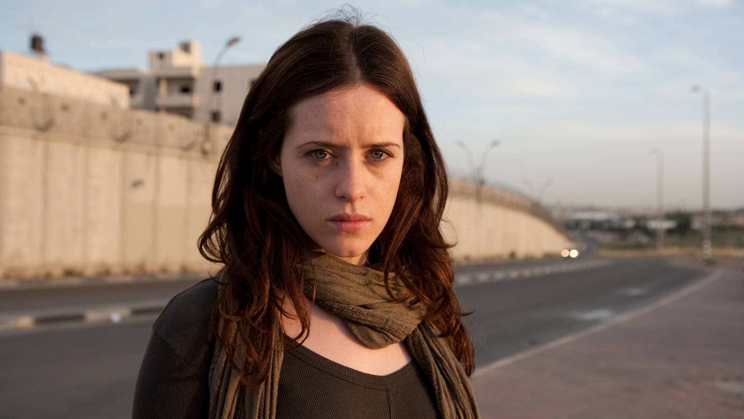 Erin's character, played by Claire Foy, acts as a guide to the viewer on her journey through modern Israel (Studio Canale)
