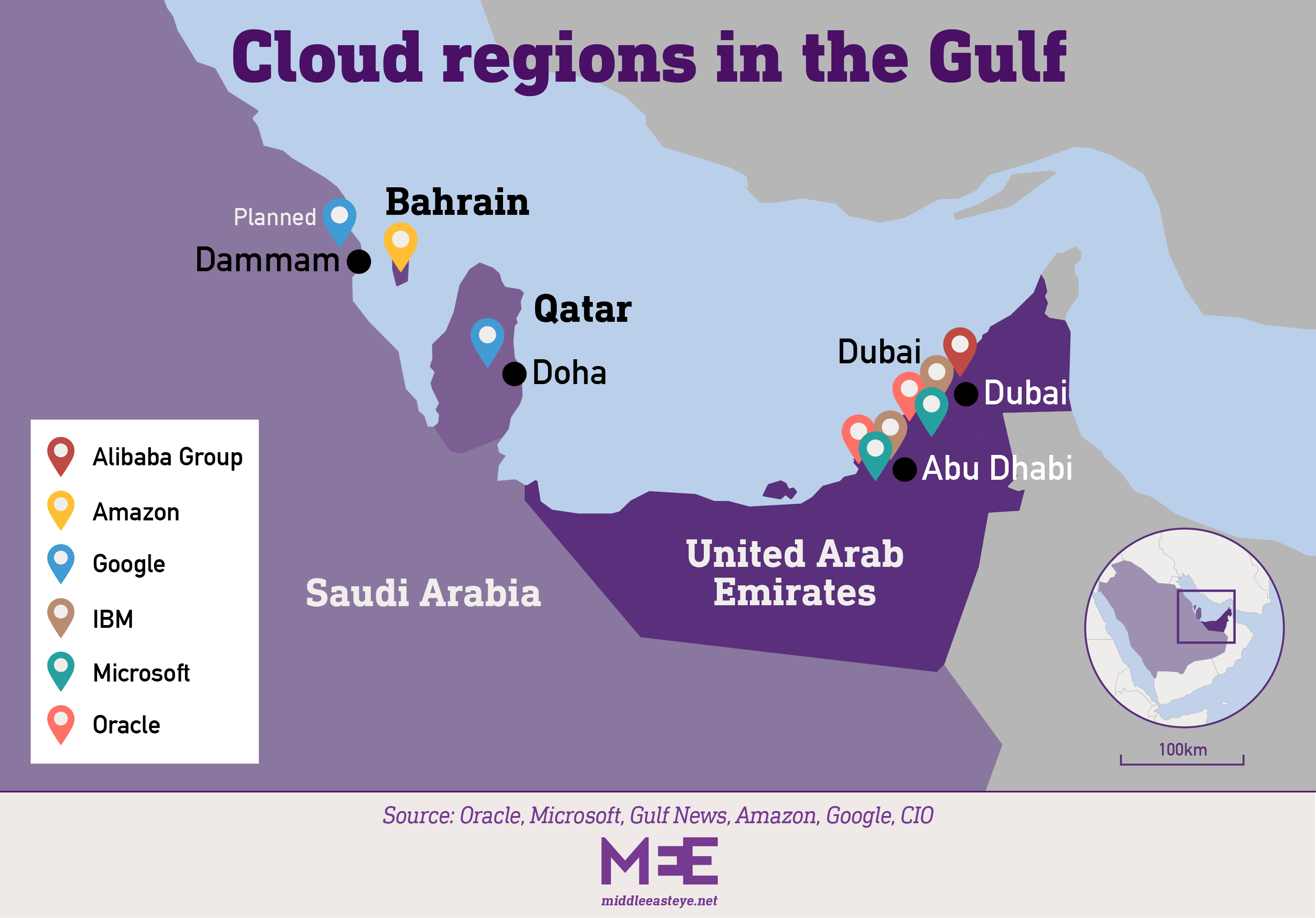 Cloud regions in Gulf