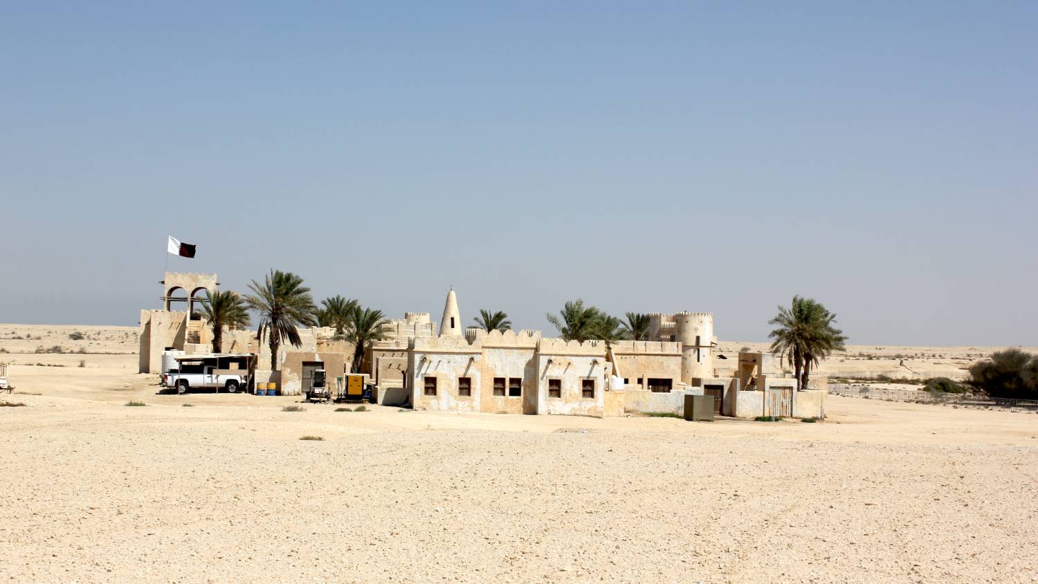 The mock-Bedouin style architecture of Film City in Qatar's Dukhan desert was built as a film set (Isabel Shultz/Flickr)