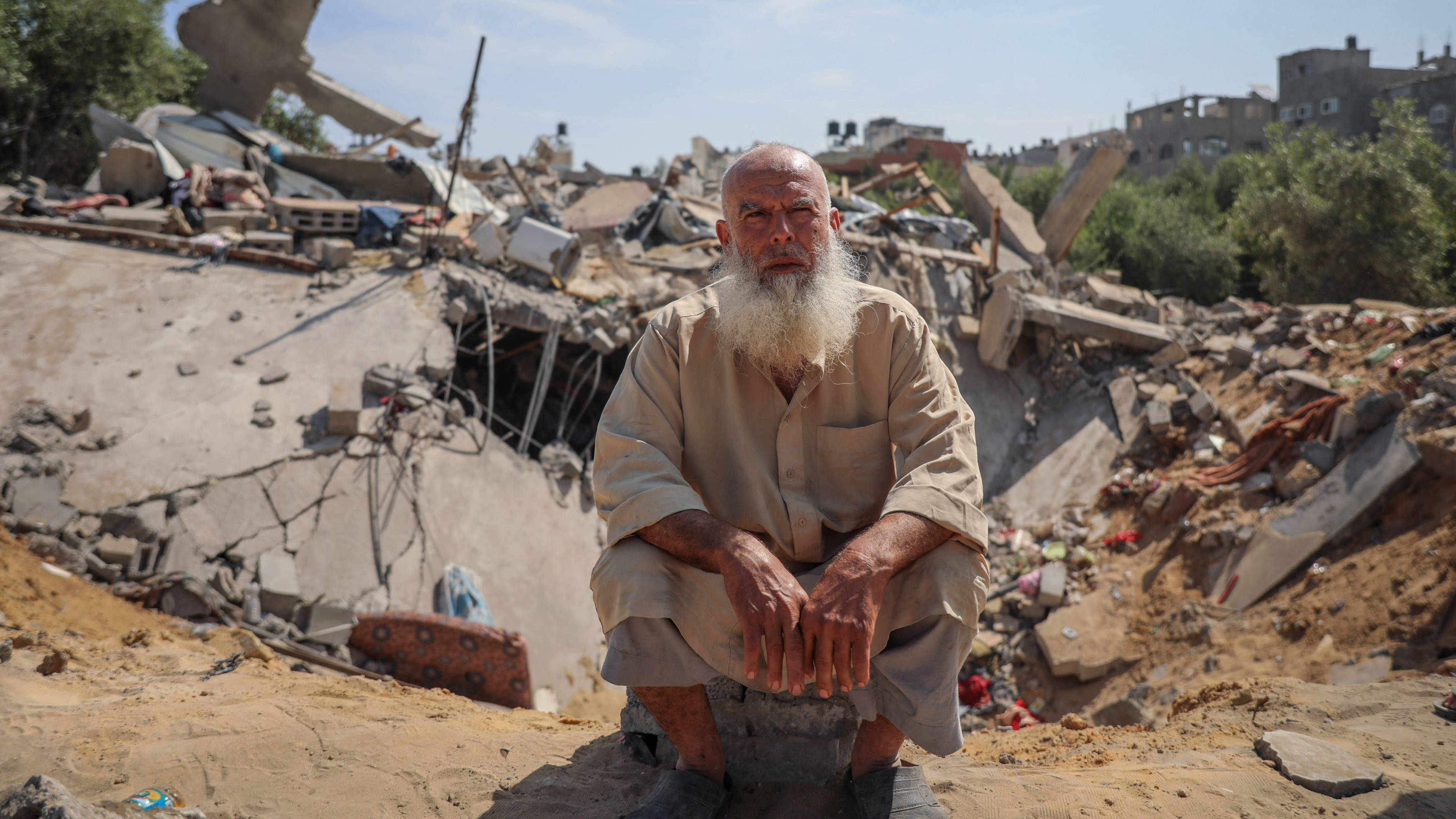 Samir Taha's home was destroyed by Israeli air strikes for the second time in five years (Muhammed Hajjar/MEE)