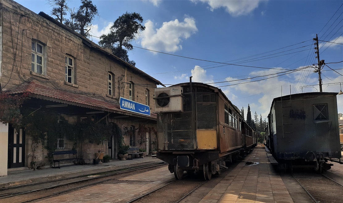 La gare d’Amman a ouvert en 1903. À l’époque, la ligne reliait cette ville à Damas, la Jordanie n’existait pas encore. Aujourd’hui, la gare est en service pour les trains touristiques (MEEClothilde Mraffko) 