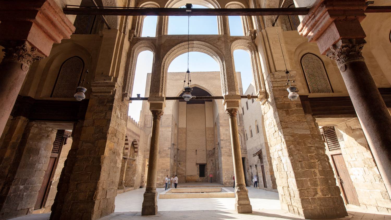 The inner courtyard of the madrassa connected to Cairo's al-Mansuri hospital (Zirrar Ali)