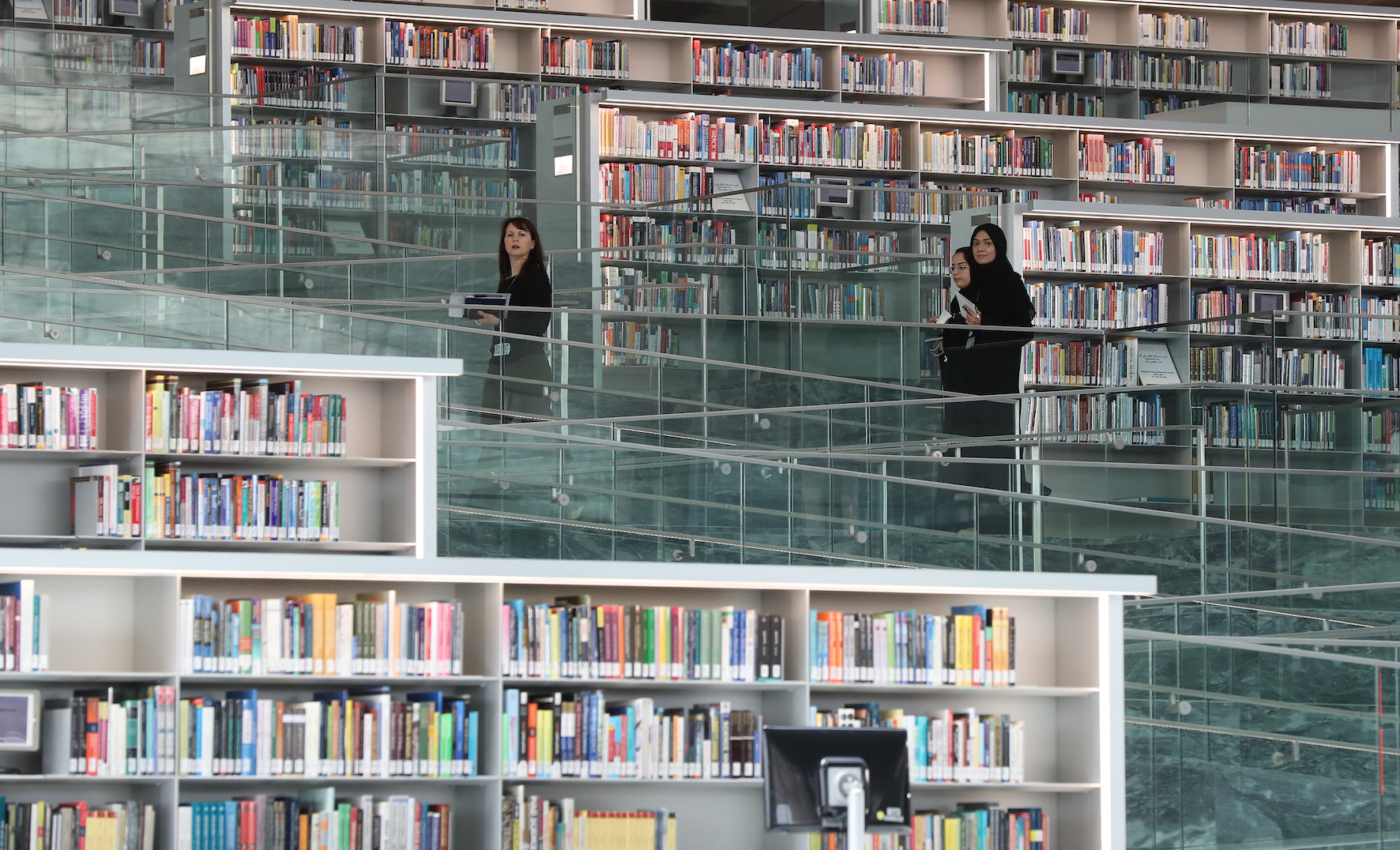A view of the interior of the Qatar National Library (AFP/ Karim Jaafar)