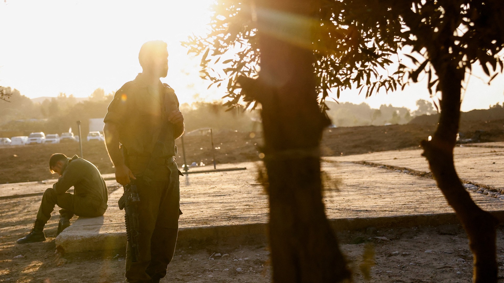 An Israeli soldier prays near the Gaza Strip boundary (Reuters/Clodagh Kilcoyne)