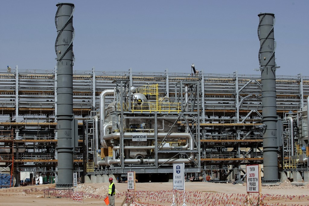 Saudi Aramco's (the national oil company) Al-Khurais central oil processing facility, 160km east of the capital Riyadh (AFP)