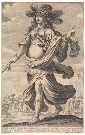 Zénobie est représentée ici dans une illustration tirée de La Gallerie des femmes fortes (vers 1647), de Pierre Le Moyne (Creative Commons/Metropolitan Museum of Art)