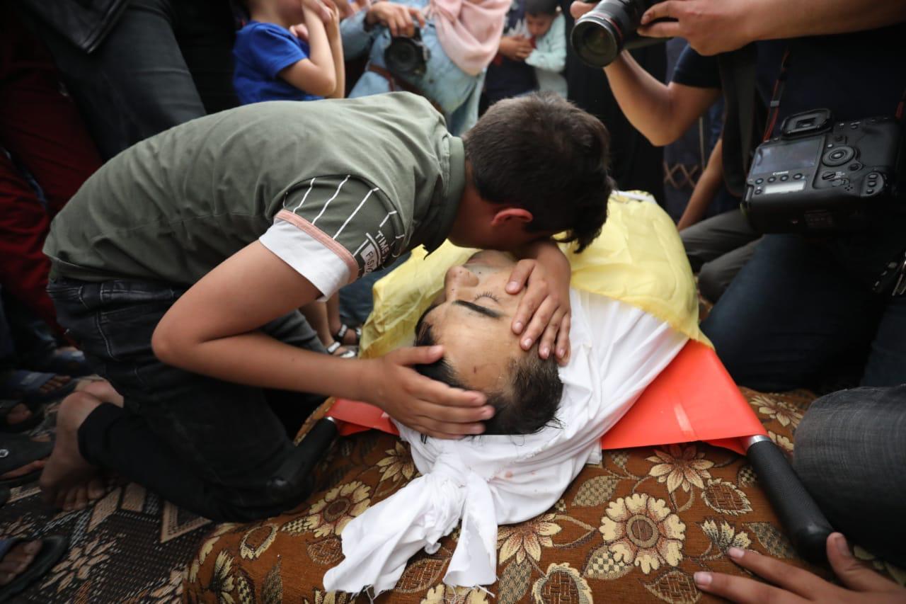 Gaza mourning Loai el-Agha MEE