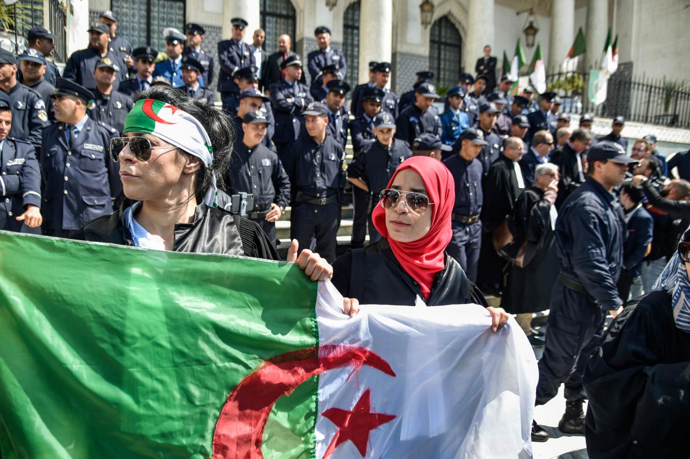 Algerians demonstrate on 13 April (AFP)