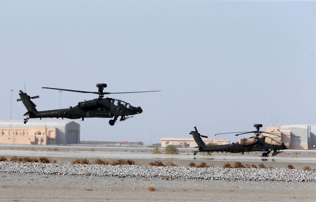 Joint British-Omani military exercises take place west of Muscat on 26 October (AFP)