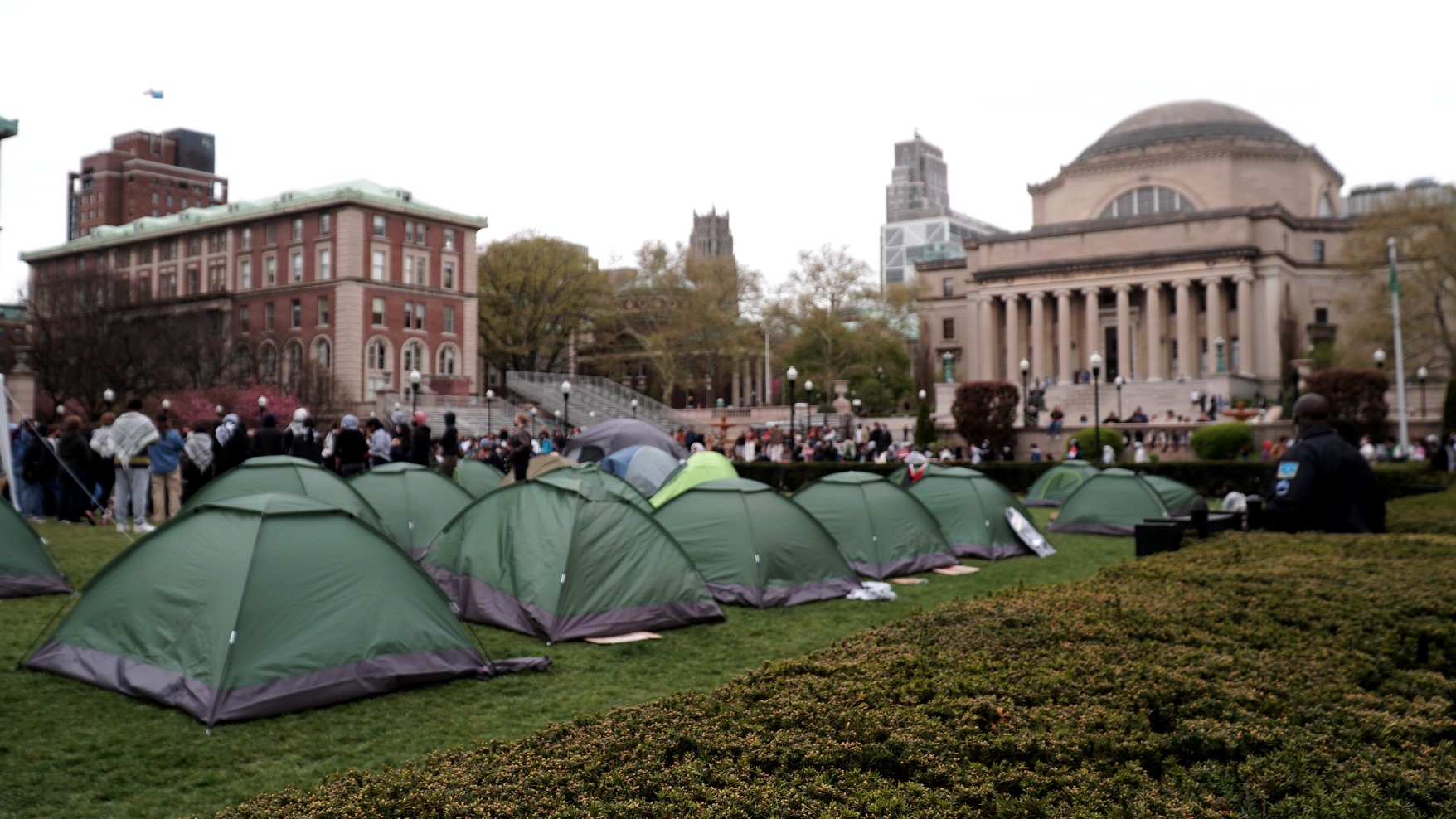 Columbia's encampment began on April 17, 2024 (MEE/Azad Essa)