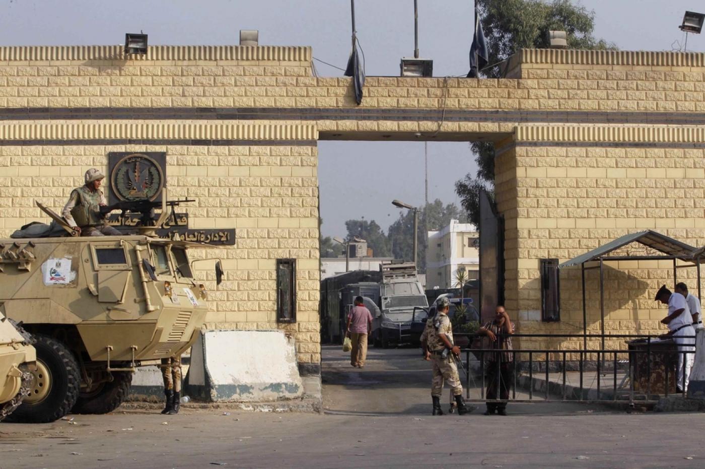 Outside Scorpion Prison where Shal was held in Cairo (Reuters)