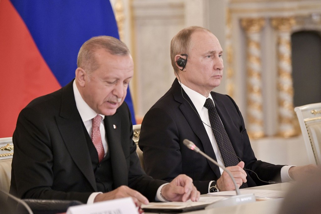 Erdogan met with Russian President Vladimir Putin in Moscow earlier this week (AFP)