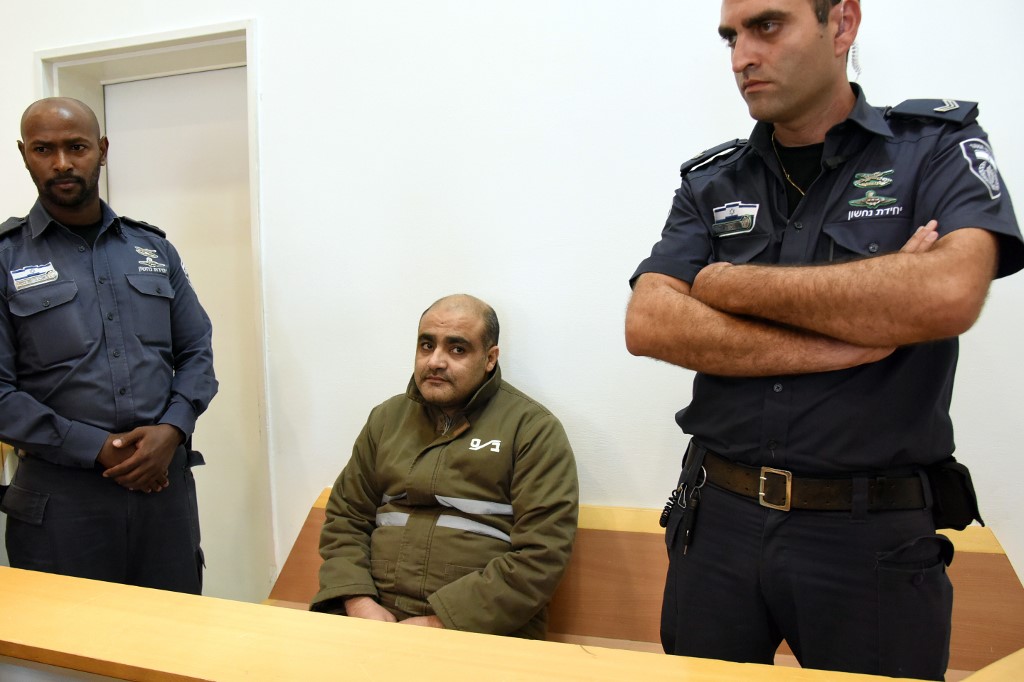 Halabi appears in an Israeli court in Beersheva in August 2016 (AFP)