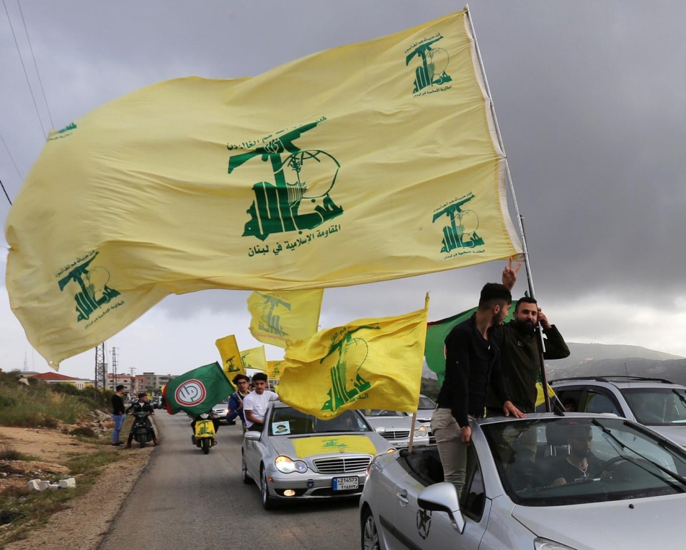 Des partisans du Hezbollah célèbrent les résultats des élections législative de mai 2018 (Reuters)