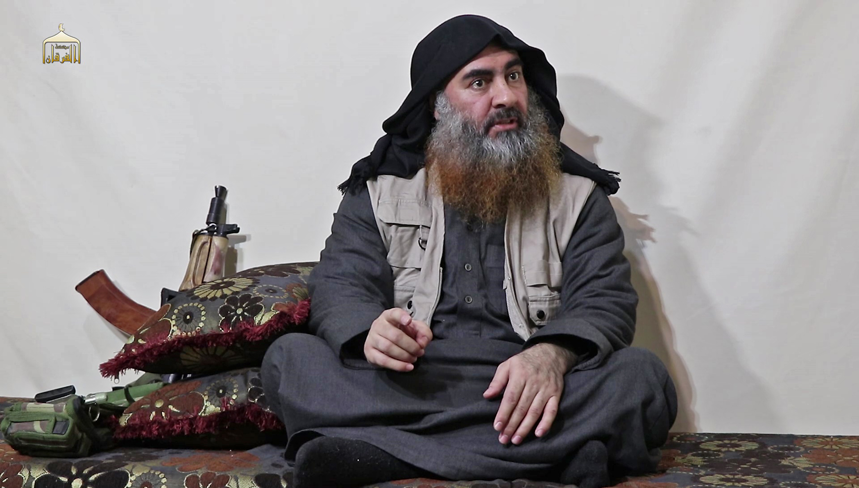 Baghdadi on video in his last public appearance (Reuters)