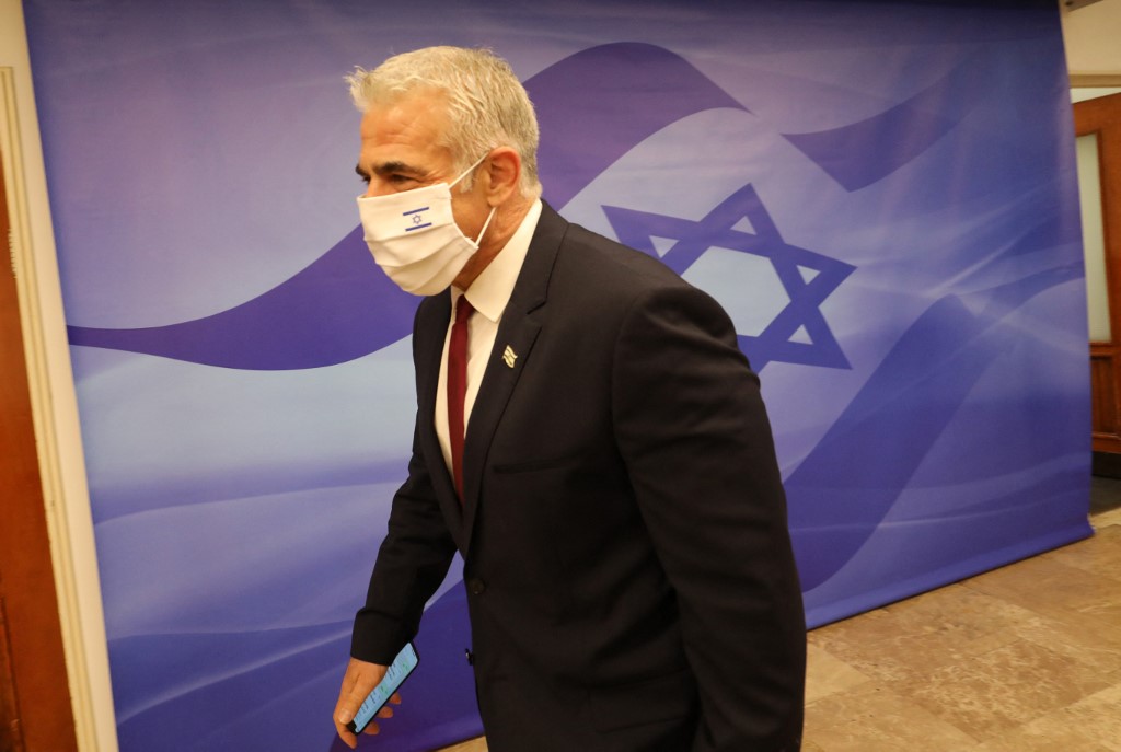 Israeli Foreign Minister Yair Lapid is pictured in Jerusalem in November 2021 (AFP)