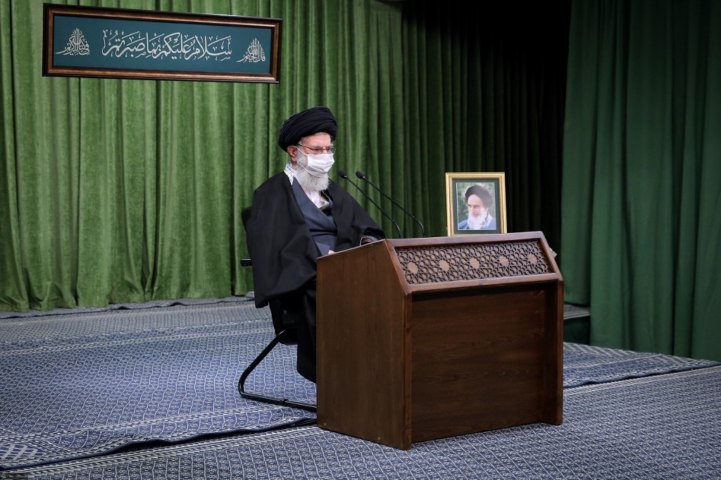 Iranian Supreme Leader Ayatollah Ali Khamenei speaks in Tehran on 20 December (AFP)