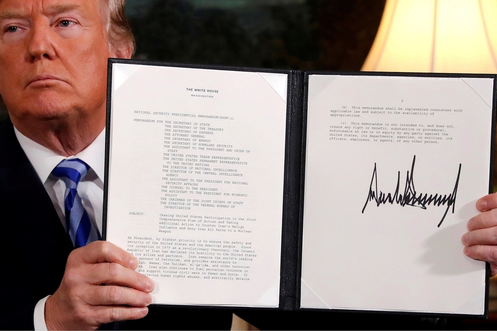 Former US President Donald Trump withdrew from the Iran deal in May 2018 (Reuters)