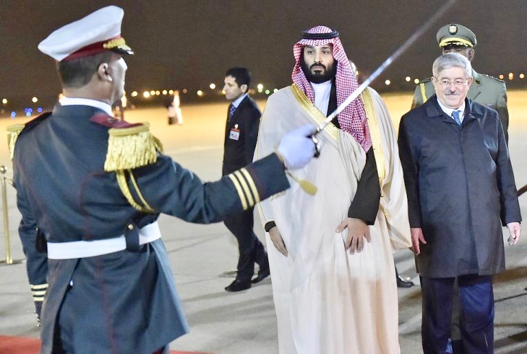 Saudi crown prince arrives in Algeria, denounced by scholars, journalists