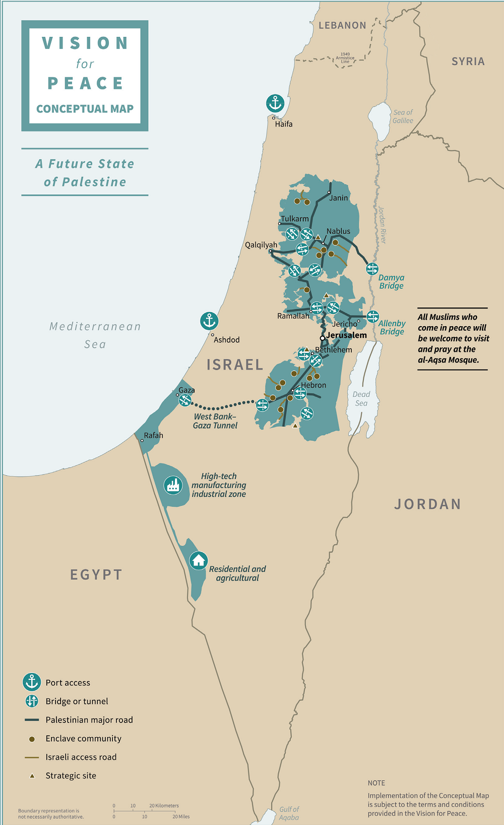 La carte de « l’accord du siècle » de Trump pour Israël et un futur