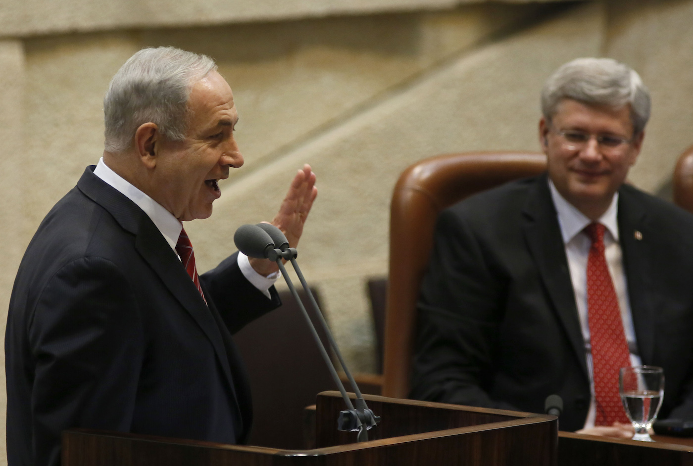 Stephen Harper Knesset 2014 Benjamin Netanyahu