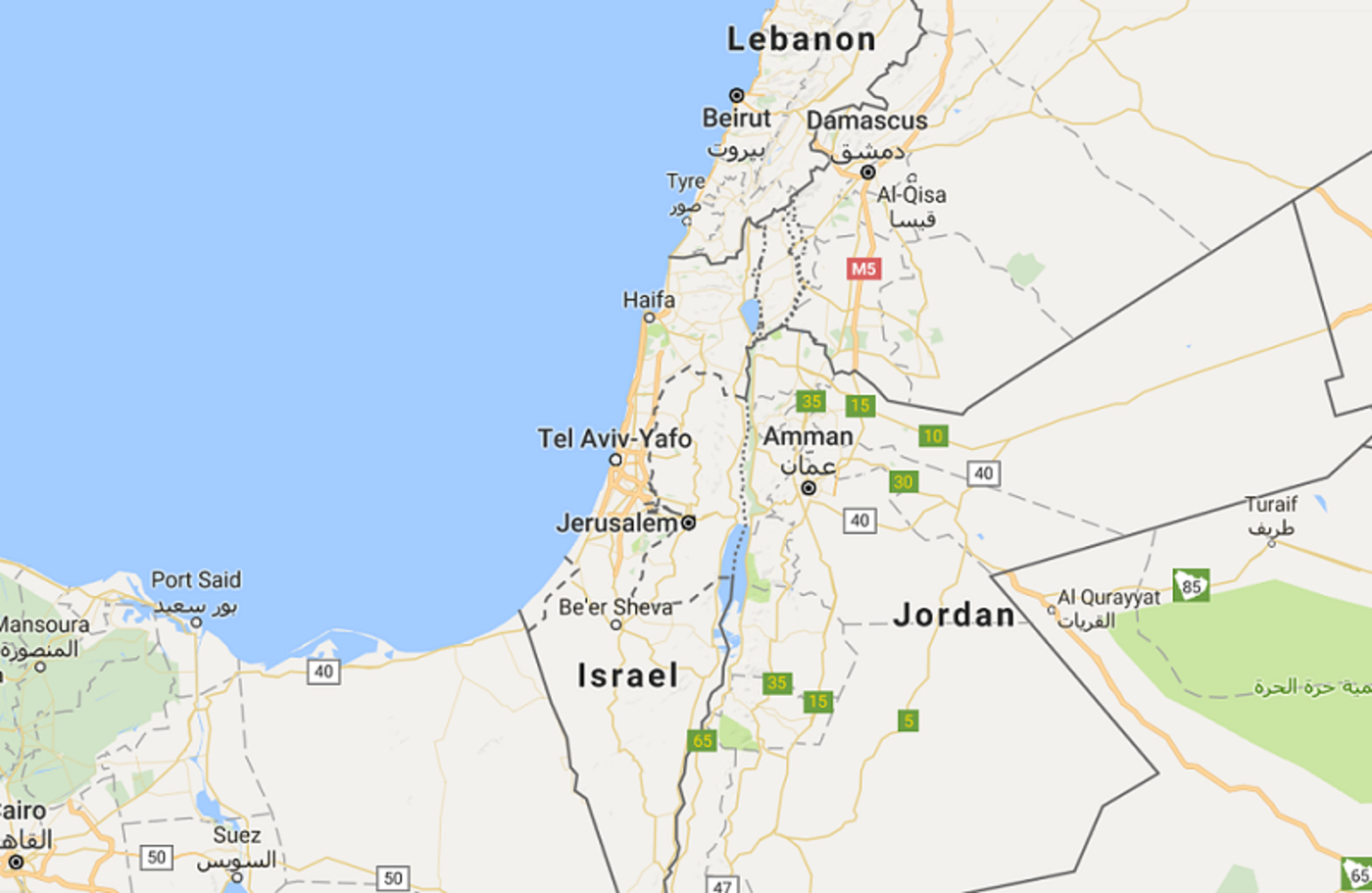 Map of palestine