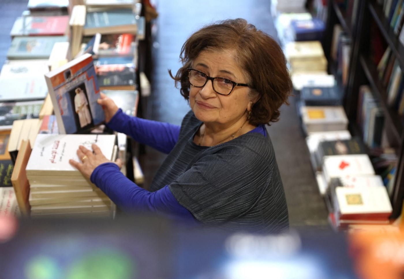 « Les employés et même certains clients sont devenus comme notre famille », explique la cofondatrice de la librairie Salwa Gaspard (AFP/ Isabel Infantes)