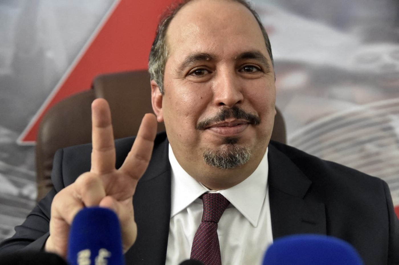 Abou El-Fadhl Baadji, secrétaire général du FLN, après la victoire du parti aux législatives de juin (AFP/Ryad Kramdi)